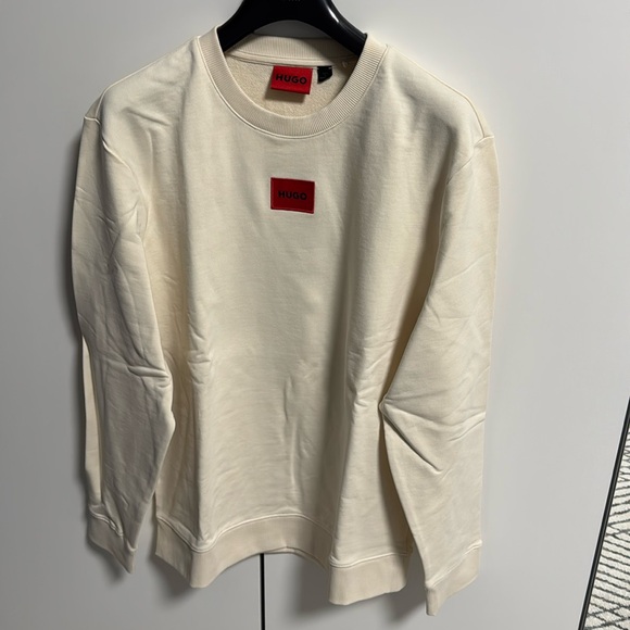 HUGO Other - Hugo Boss Cotton - Terry Sweatshirt with Red Logo Label